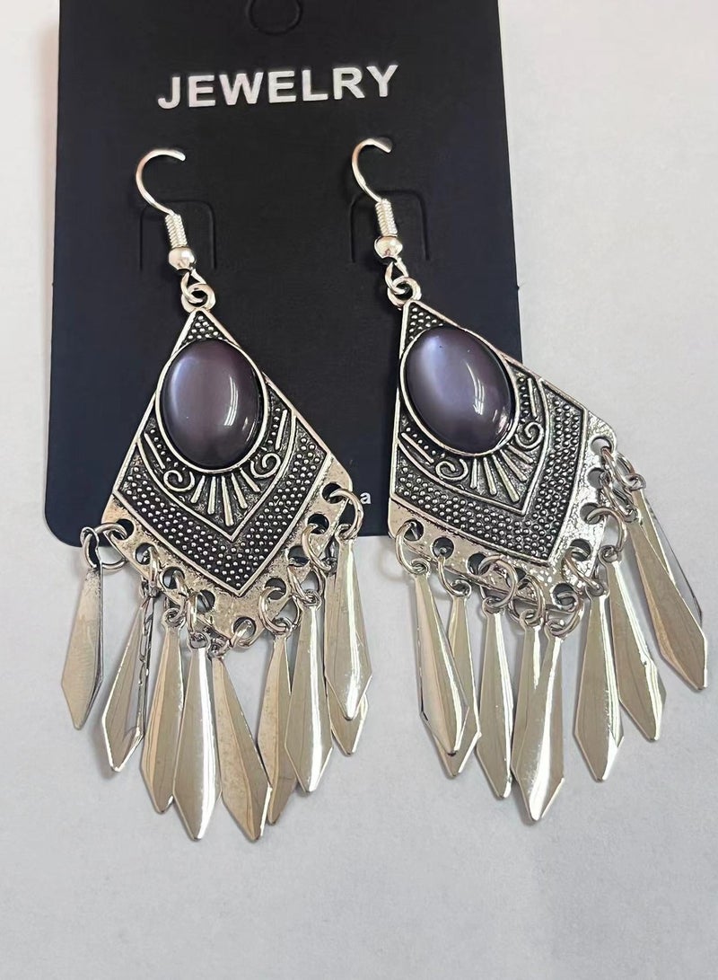 خمر مهدب بوهيميا ترفرف أقراط - Image 3