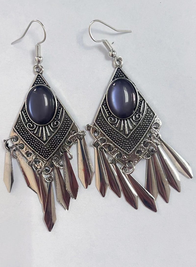 خمر مهدب بوهيميا ترفرف أقراط - Image 5