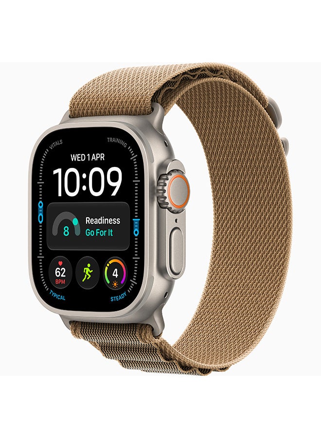Apple Watch Ultra 4 GPS + Cellular (Middle East Version) Natural Titanium Case With Desert Alpine Loop Medium - Image 1
