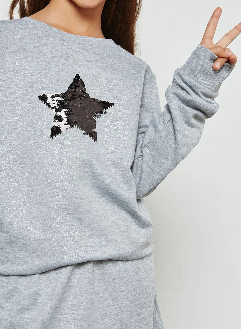 Outfit Little Sweatshirt + Skirt Set
