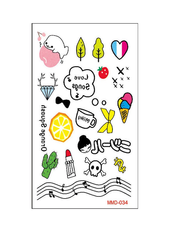 NIBEMINENT Waterproof Fashionable Temporary Tattoo Sticker Multicolour - Image 1