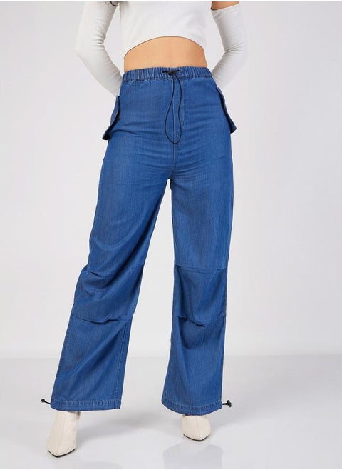 Baggy Fit Cargo Pants with Toggle Detail by Styli