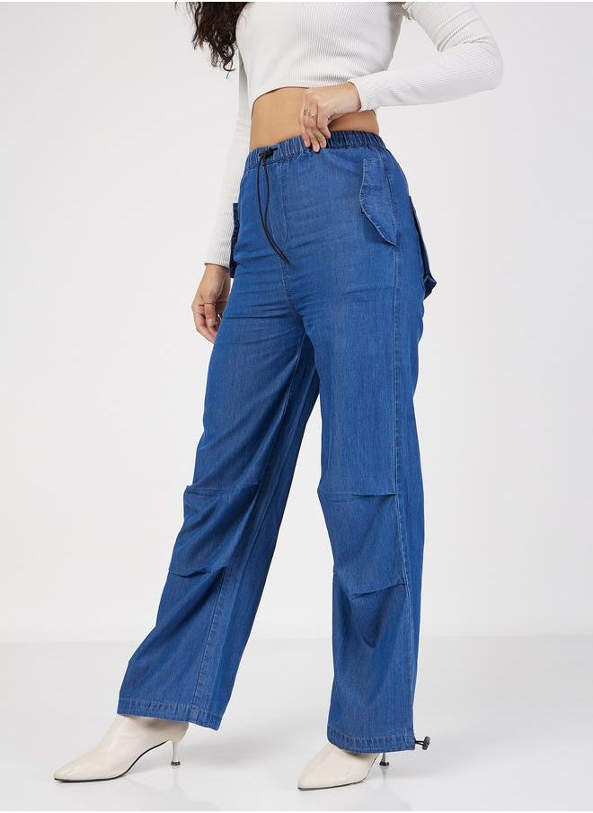 SASSAFRAS - Baggy Fit Cargo Pants with Toggle Detail by Styli - Image 1