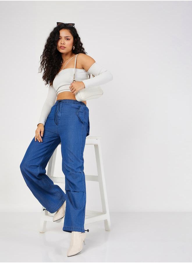 SASSAFRAS - Baggy Fit Cargo Pants with Toggle Detail by Styli - Image 1