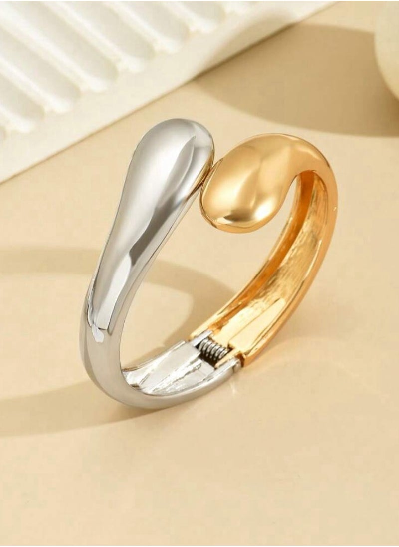 Equal - Elegant Mixed Gold & Silver Colour Bracelet Bangle For Women - Image 1