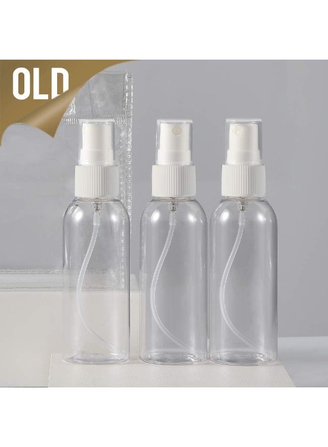 Luxoraq 75ml Clear Plastic Spray Bottles with White Fine Mist Sprayers - Pack of 3, Refillable Liquid Containers for Essential Oils, Cleaning Solutions, Perfumes, Travel Accessories, and Cosmetic Use - Image 2