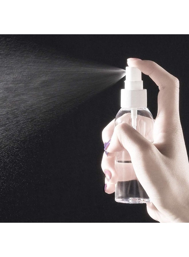 Luxoraq 75ml Clear Plastic Spray Bottles with White Fine Mist Sprayers - Pack of 3, Refillable Liquid Containers for Essential Oils, Cleaning Solutions, Perfumes, Travel Accessories, and Cosmetic Use - Image 4