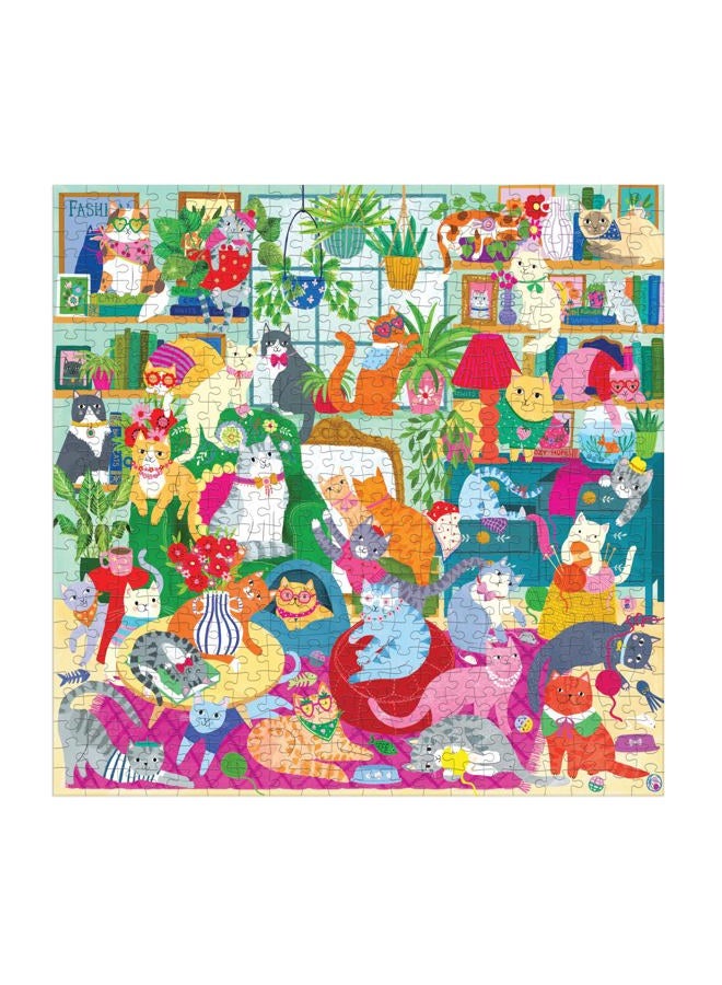 Mudpuppy Caturday Afternoon 500 Piece Family Puzzle - Image 5
