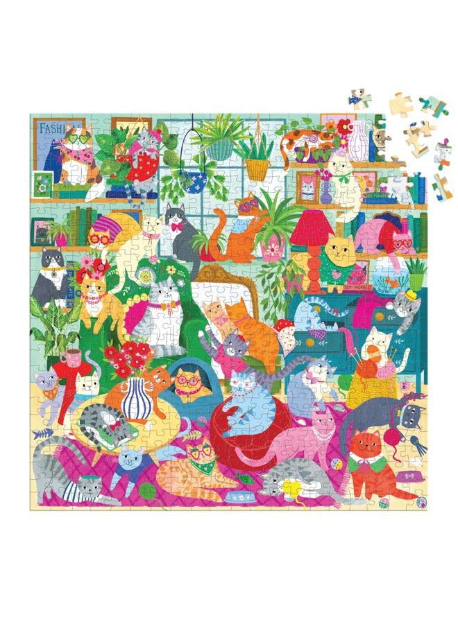 Mudpuppy Caturday Afternoon 500 Piece Family Puzzle - Image 4