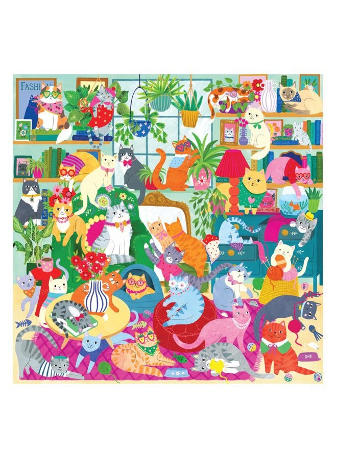 Mudpuppy Caturday Afternoon 500 Piece Family Puzzle - Image 2