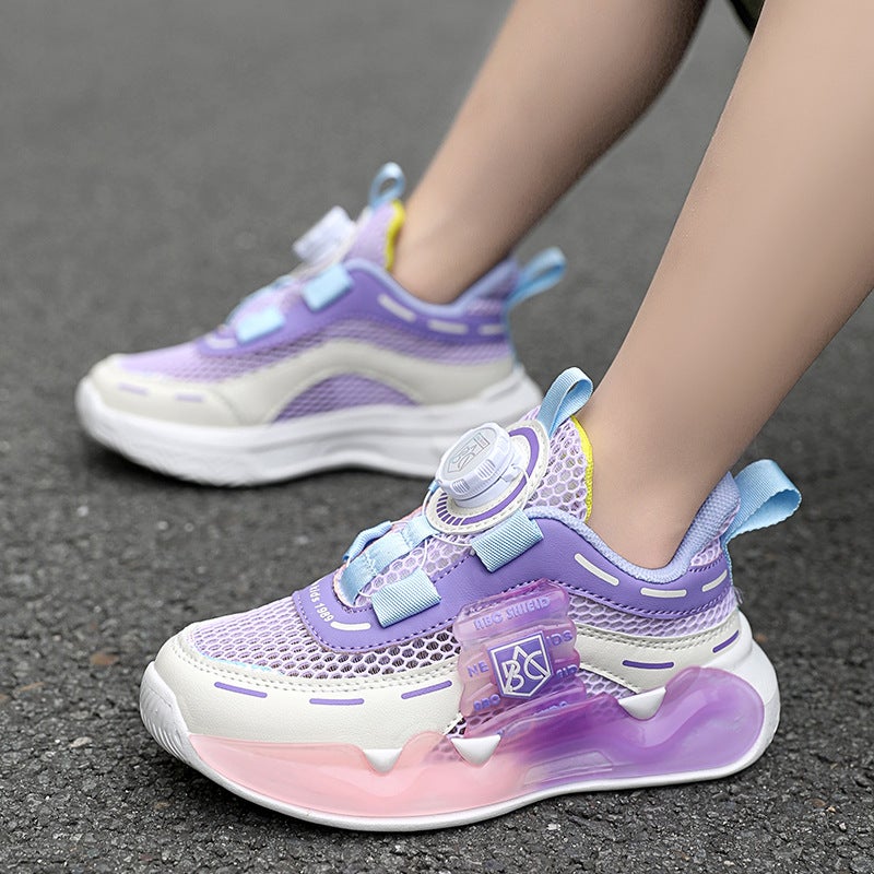 Boys And Girls Spring & Fall Spring, Summer And Summer Princess Shoes Double Mesh Breathable Sports Mesh Shoes Running - Image 2