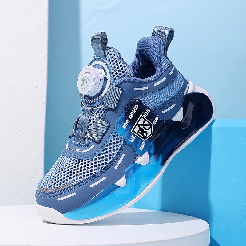 Boys And Girls Spring & Fall Spring, Summer And Summer Princess Shoes Double Mesh Breathable Sports Mesh Shoes Running - Image 1