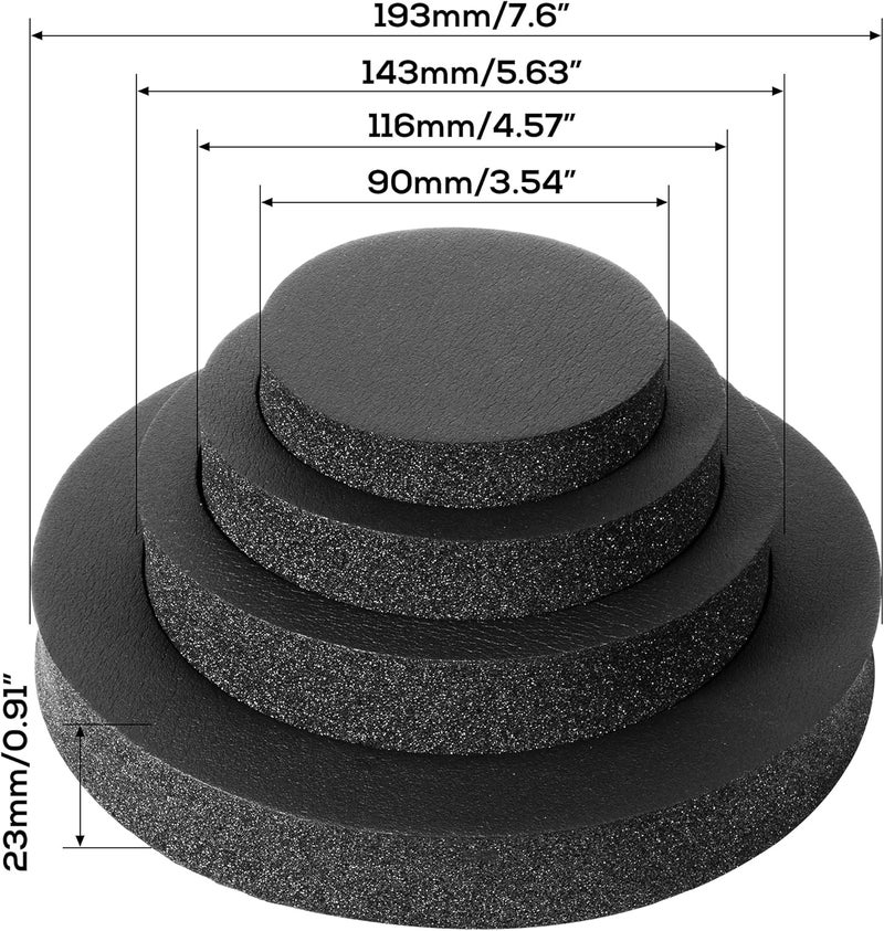 RDBS 4X Black 6.5" Fast Foam Rings for Car Speakers - Image 3