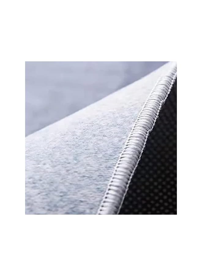 The Bros سجادة أرضية كبيرة غير قابلة للانزلاق مصنوعة من مخمل الكريستال مع مواد فاخرة خفيفة لغرفة المعيشة الداخلية وغرفة الطعام وغرفة النوم مع طباعة جميلة وملمس ناعم (الحجم 140×200 سم) - Image 5