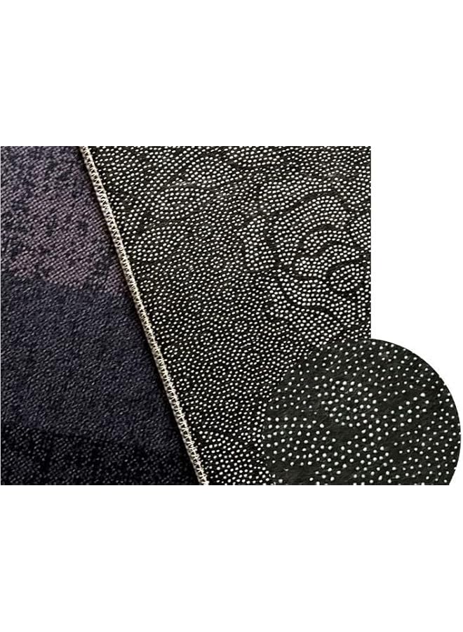 The Bros سجادة أرضية كبيرة غير قابلة للانزلاق مصنوعة من مخمل الكريستال مع مواد فاخرة خفيفة لغرفة المعيشة الداخلية وغرفة الطعام وغرفة النوم مع طباعة جميلة وملمس ناعم (الحجم 140×200 سم) - Image 4