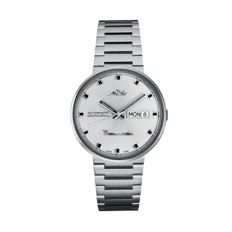 MIDO Commander 1959 - Swiss Automatic Watch for Men - Silver Dial - Case 37mm - Integrated Stainless Steel Bracelet M842942123 - Image 5