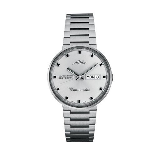 MIDO Commander 1959 - Swiss Automatic Watch for Men - Silver Dial - Case 37mm - Integrated Stainless Steel Bracelet M842942123 - Image 1