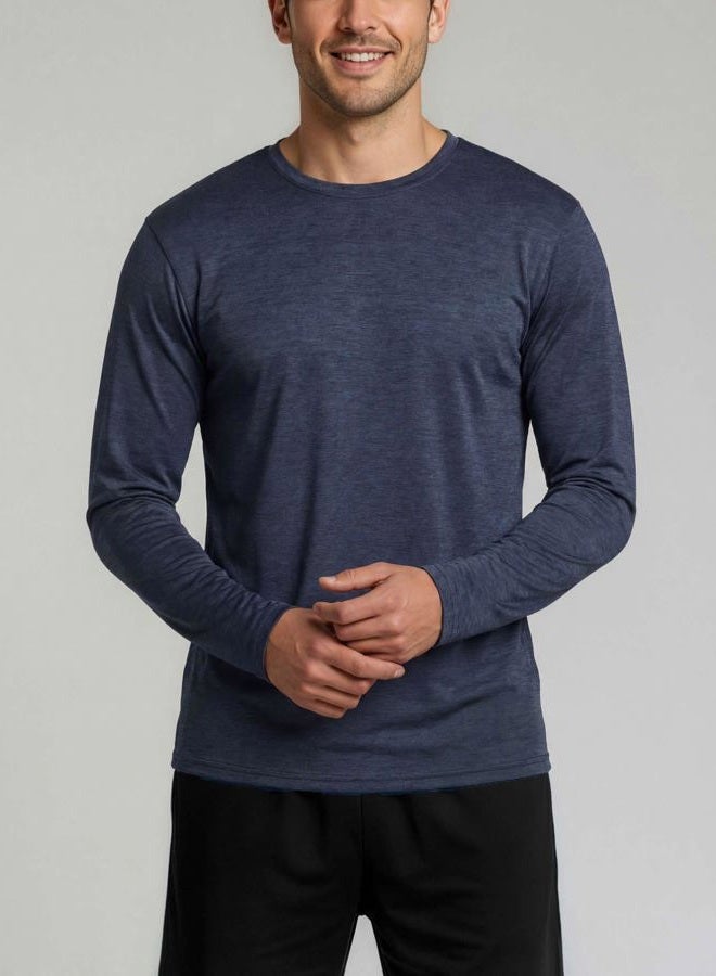 REALESSENTIALS Mens Long Sleeve T-Shirt Fishing Swim Hiking Beach UV UPF SPF Sun Protection Workout Clothes Quick Dry Fit Gym Tee Shirt Athletic Active Running Sport Top Water, Set 1, XXL, Pack of 4 - Image 3