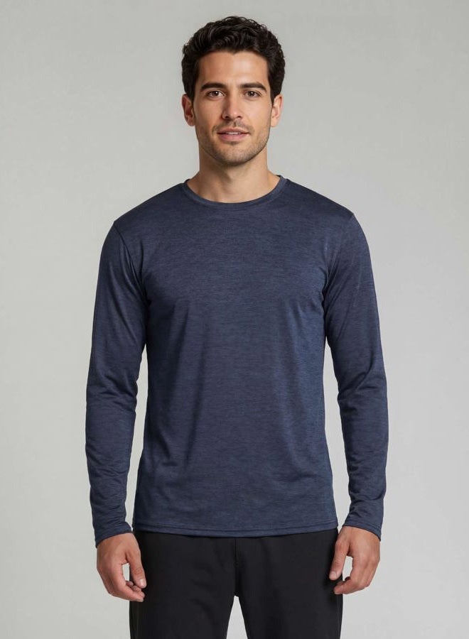 REALESSENTIALS Mens Long Sleeve T-Shirt Fishing Swim Hiking Beach UV UPF SPF Sun Protection Workout Clothes Quick Dry Fit Gym Tee Shirt Athletic Active Running Sport Top Water, Set 1, XXL, Pack of 4 - Image 2