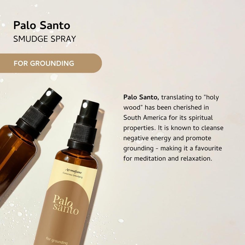 Aromafume Palo Santo Smudge Spray for Protection & Energy Clearing (3.3 Ounce) - Clean, Smoke-Free, Non Toxic Alternative to Incense & Smudges - Image 2
