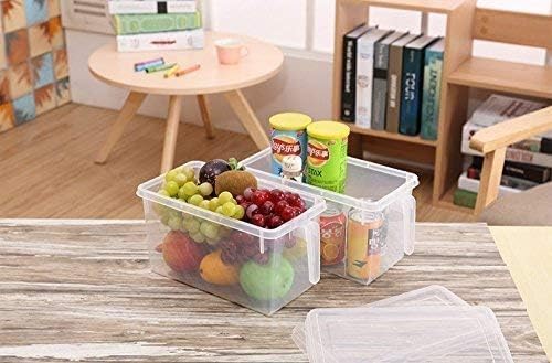 LEMBOSE Plastic Fridge Storage Refrigerator Organizer Container Square Handle Food Storage Organizer Boxes For Vegetable With Lid - 5L, Pack of 1, Transparent - Image 5