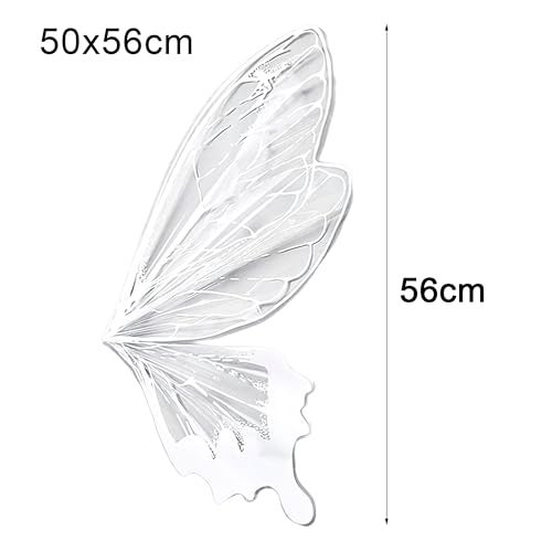 Ylapagne Crystal Butterfly Flower Bouquet Wrapping Paper Clear Floral Wraps Packaging Bouquet Accessories for Valentine's Day Wedding Birthday DIY Craft,20 Sets - 20 ×22 Inches (White) - Image 4