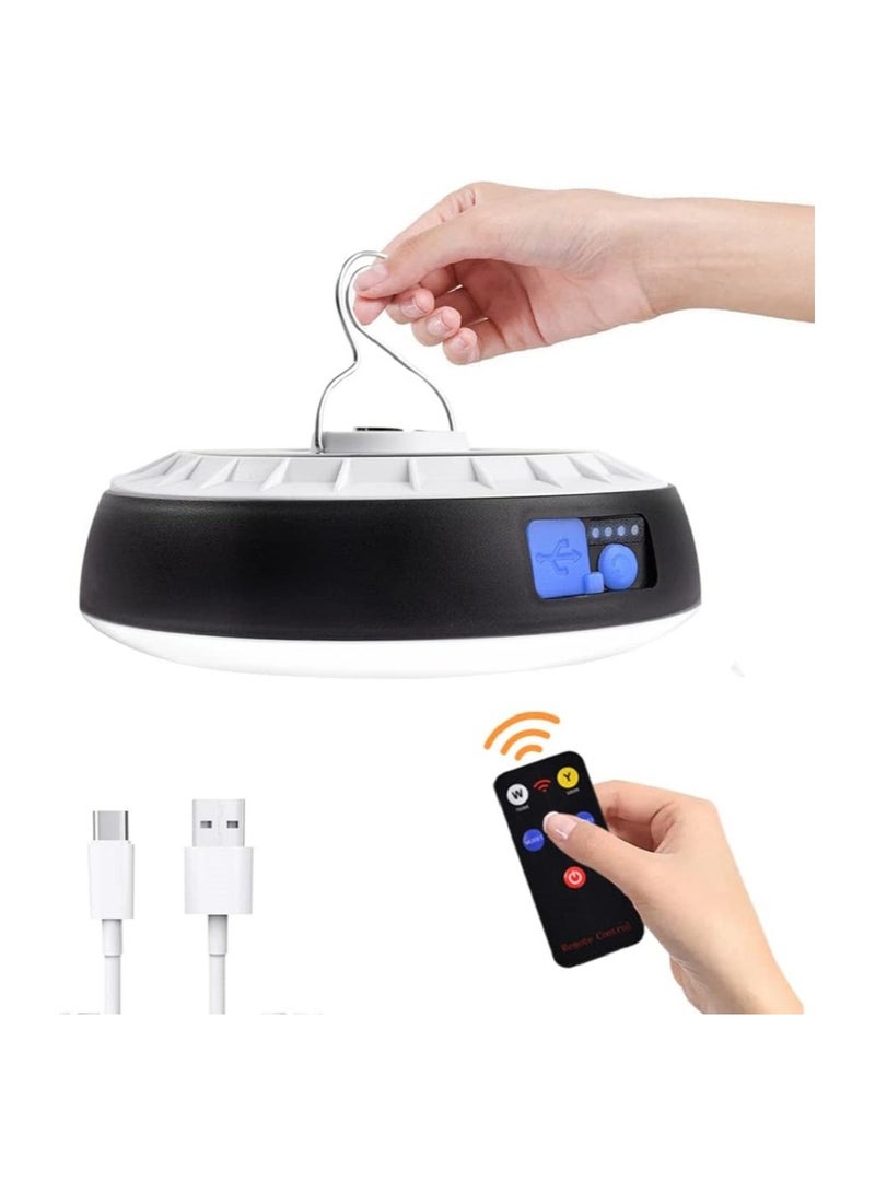 KASTWAVE Solar Camping Light, USB Rechargeable Lantern Waterproof Lights with Remote Control, Portable LED Camping Light wiht Magnetic Base for Camping Hurricanes Power Outages Homes - Image 1