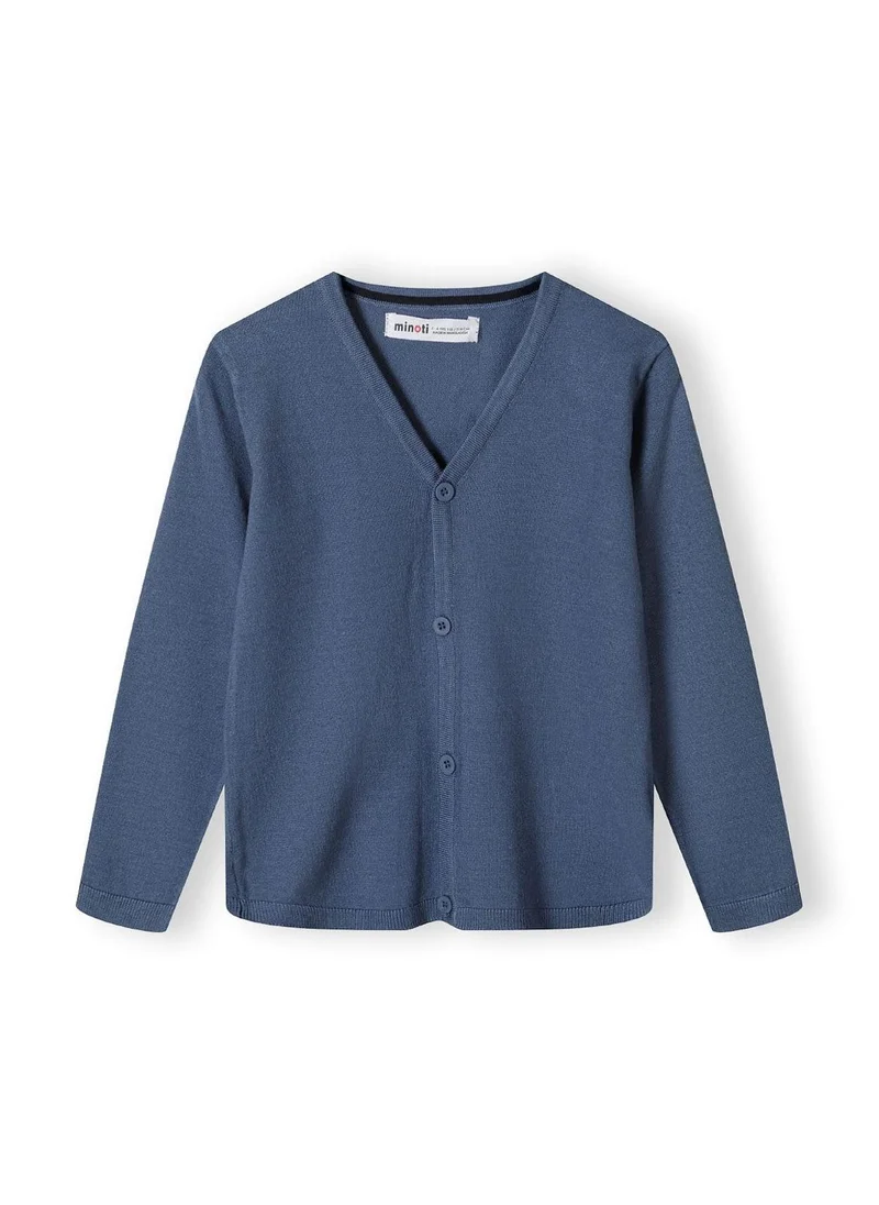 MINOTI Kids Boys Lightweight Knit Cardigan with Classic V-Neck