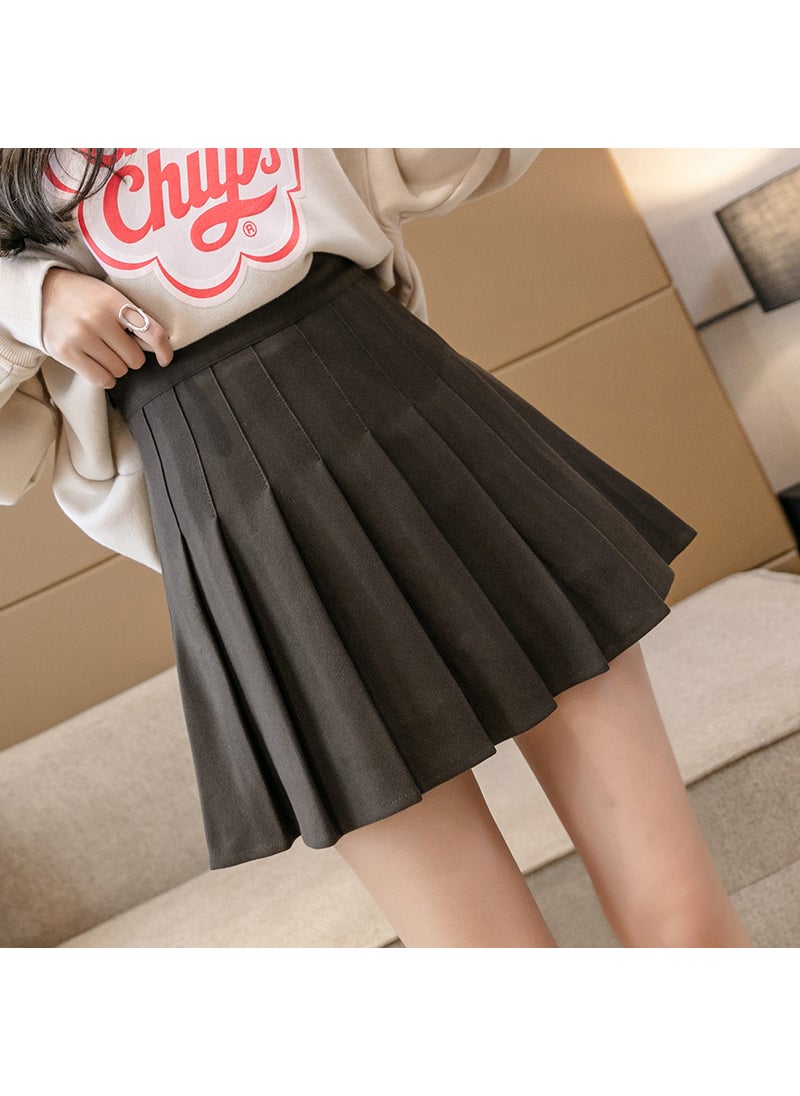 Generic - 100% Wool Women High-waist Shorts Versatile A- line Skirt Urban Style Autumn Winter Season In Stock Angora red - Image 1