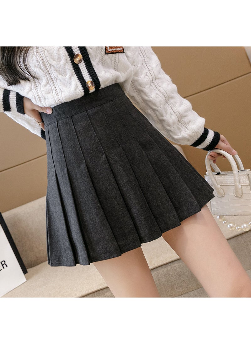 Generic - 100% Wool Women High-waist Shorts Versatile A- line Skirt Urban Style Autumn Winter Season In Stock Angora red - Image 1