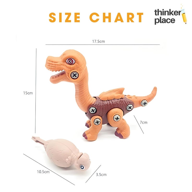 ThinkerPlace DIY Sliding Dinosaur Kit Brachiosaurus | Learn About Dinosaurs | Take Apart Dinosaur Toys | Build, Play & Learn | STEM Educational Toy for Kids Age 4+ | Science & Learning Toy - Image 5