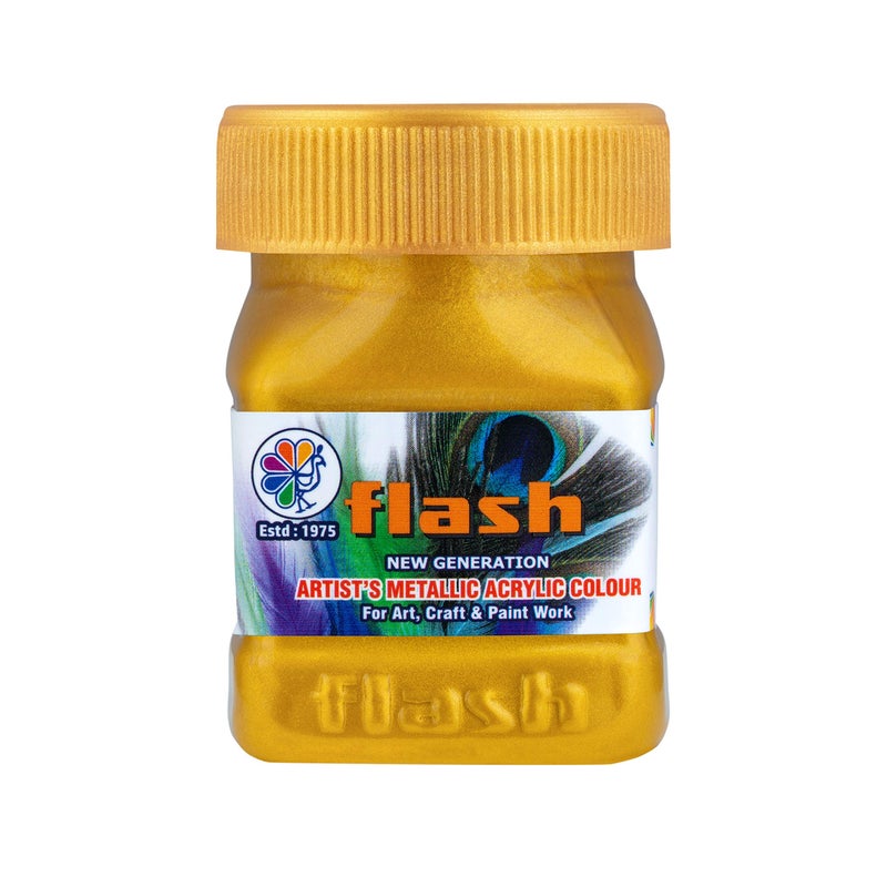 Flash Acrylic Color (Gold Plus, 50ml) - Image 1