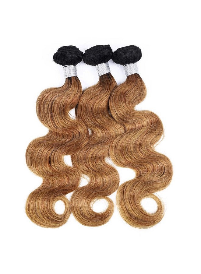 Ali Funmi حزم شعر بشري متموجة متدرجة، 3 حزم شعر بشري متموجة برازيلي بطول 16 و18 و20 بوصة، حزم شعر بشري غير معالج بنسبة 100%، حزم شعر ريمي مموجة، حزم شعر بشري بلونين 1B/30 - Image 3