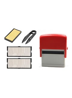 JOLLITY LLC DIY Custom Stamp Rubber Kit Self Ink Dial Assortment Seal Business Number Monogram Design Closure Internal Printing Table (Red)  - Image 2