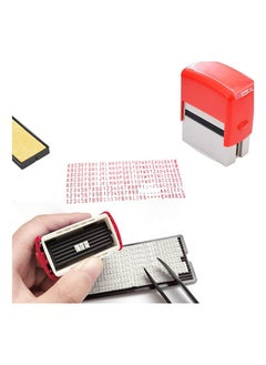 JOLLITY LLC DIY Custom Stamp Rubber Kit Self Ink Dial Assortment Seal Business Number Monogram Design Closure Internal Printing Table (Red)  - Image 3