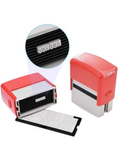 JOLLITY LLC DIY Custom Stamp Rubber Kit Self Ink Dial Assortment Seal Business Number Monogram Design Closure Internal Printing Table (Red)  - Image 4