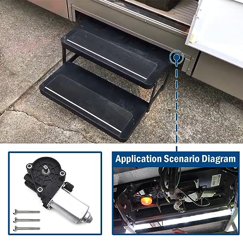 Qagea 676061 RV Entry Step Motor Fit for Lippert Kwikee Steps Series 22 23 26 28 30 31 32 33 34 35 36 37 38 39 40 41, Replaces 214-1001 1101428 379147 366043 369506 - Image 4