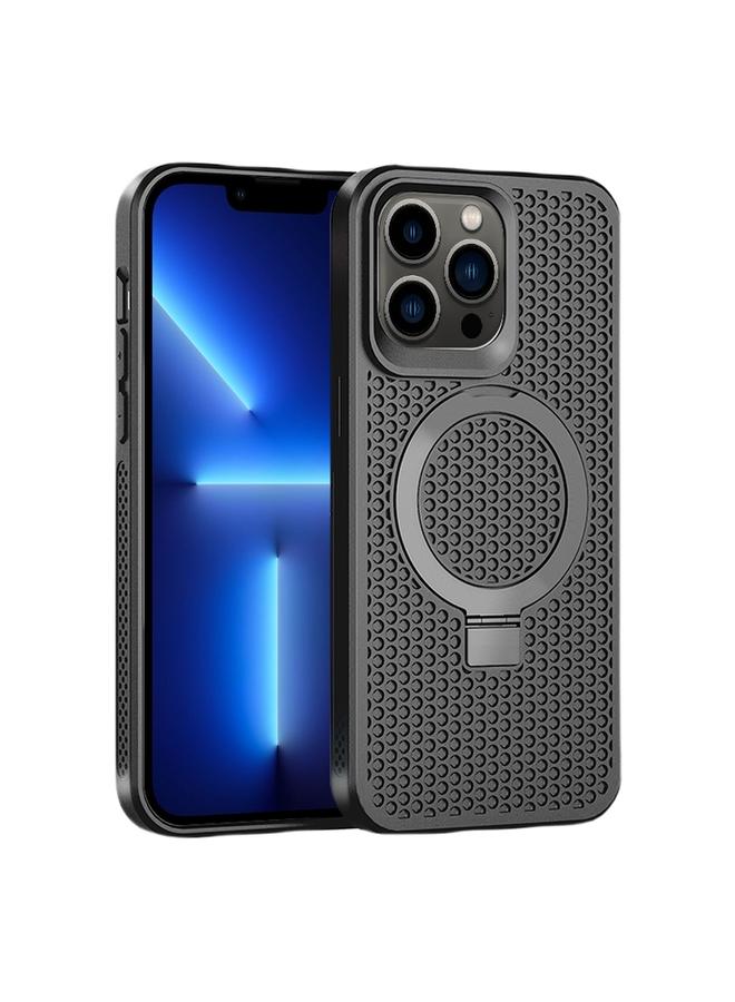 Zaboon Case For iPhone 13 Pro Skin Feel PC+TPU Cooling Magnetic Magsafe Phone Case with Stand - Image 1