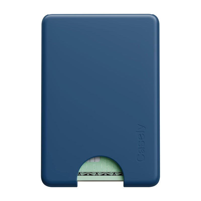 Casely MagWallet | Navy | Slim Wallet Card Holder | Compatible with MagSafe | Soft-Touch Hard Silicone | Holds Up to 3 Cards - Image 1