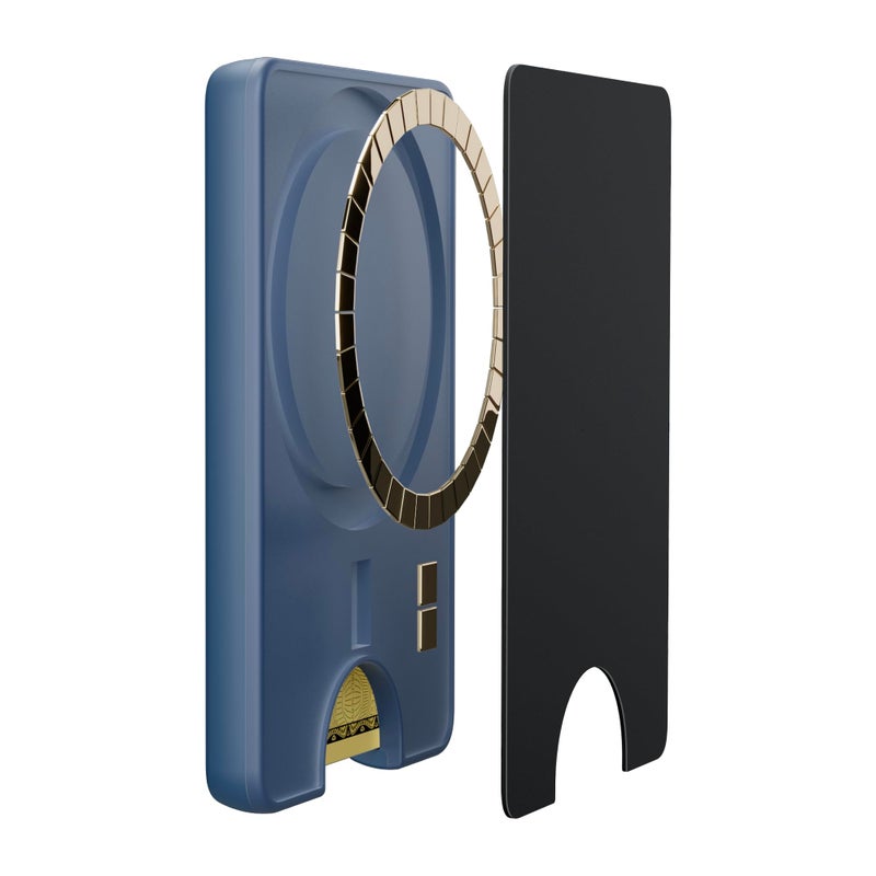 Casely MagWallet | Navy | Slim Wallet Card Holder | Compatible with MagSafe | Soft-Touch Hard Silicone | Holds Up to 3 Cards - Image 4