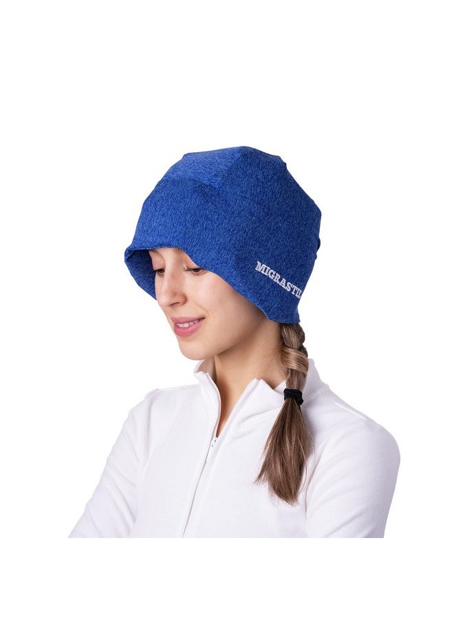 Basic Vigor - Migrastil Migrafreeze Deluxe Headache & Migraine Hat. Soft, Flexible Cooling Gel Cap For Men & Women. Form Fitting Ice Pack And Head Wrap With Zippered Storage Bag. Comfortable, No-Pain Design. - Image 1