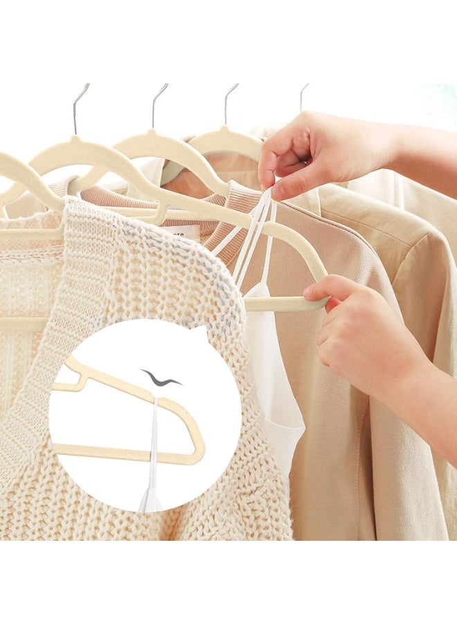 Bukela Kids Clothes Hangers,Kids Plastic Hangers Closet,Toddlers Kids Clothes Hangers Velvet Kids Toddlers Coat Hangers with Ultra Thin & Durable Plastic Non-Slip Design 50 Pack - Image 3