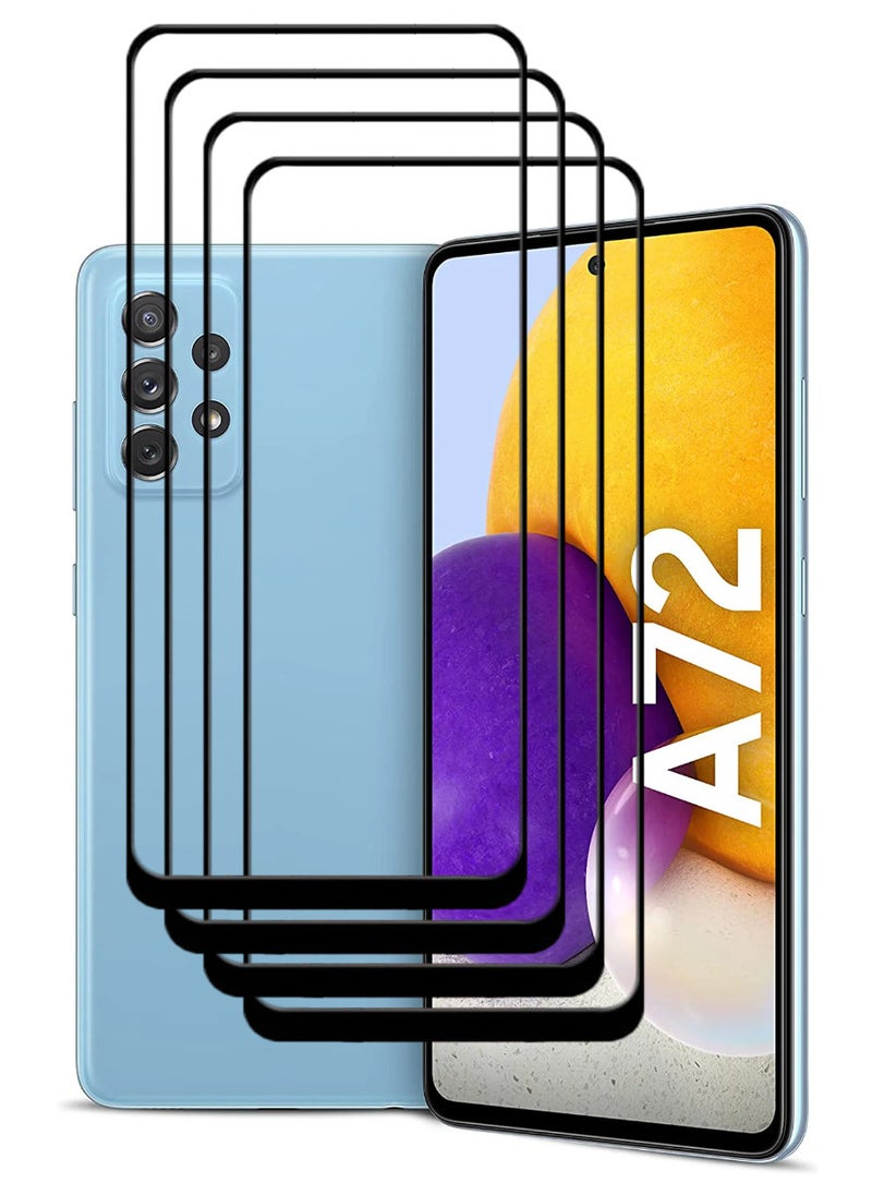 ACLIX 4 Pieces Antistatic ESD Dustproof Premium Quality High Definition Tempered Glass Screen Protector Designed For Samsung Galaxy A72 - Image 1