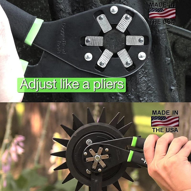 NVF 8 Inch Bionic Adjustable Round Head Wrench by Logger Head Tools 14 Wrenches in 1 Grabs Bolt On All 6 Sides Patented Design Multiplies Gripping Force - Image 5