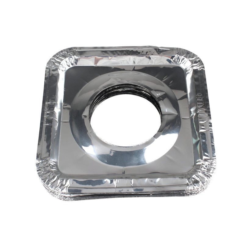 Stove Burner Covers - Durable Aluminum Foil Liners for Gas Burners, Disposable and Easy to Use, Prevent Oil and Food Spills, Keep Your Stove Clean and Mess-Free in Seconds (option 20pcs) - Image 1