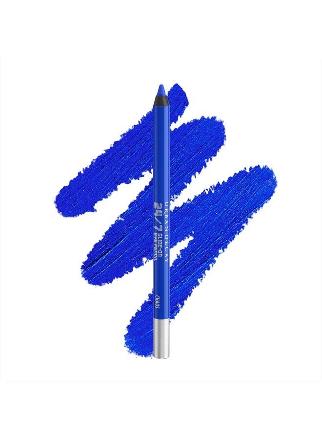 Urban Decay 24/7 Glide-On Waterproof Eyeliner Pencil - Long-Lasting - Chaos, Vibrant Cobalt Blue with Slight Floating Pearl & Matte Finish - Image 1