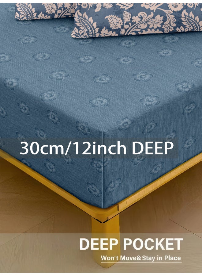 Noon East 4Pcs Comforter Set | Soft Microfiber Material | Multiple Color | 1 Duvet Cover 260 X 230 Cm, 1 Fitted Sheet 200 X 200 Cm With 30 Cm Deep Pocket, 2 Pillow Cases 50 X 75 Cm | Suitable For King Size Mattress - Image 5