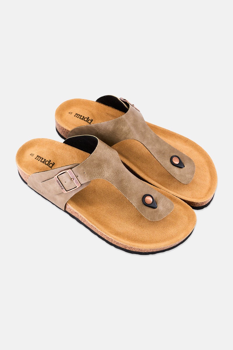 Mudd Men Slip On Cork Sandals, Taupe - Image 2