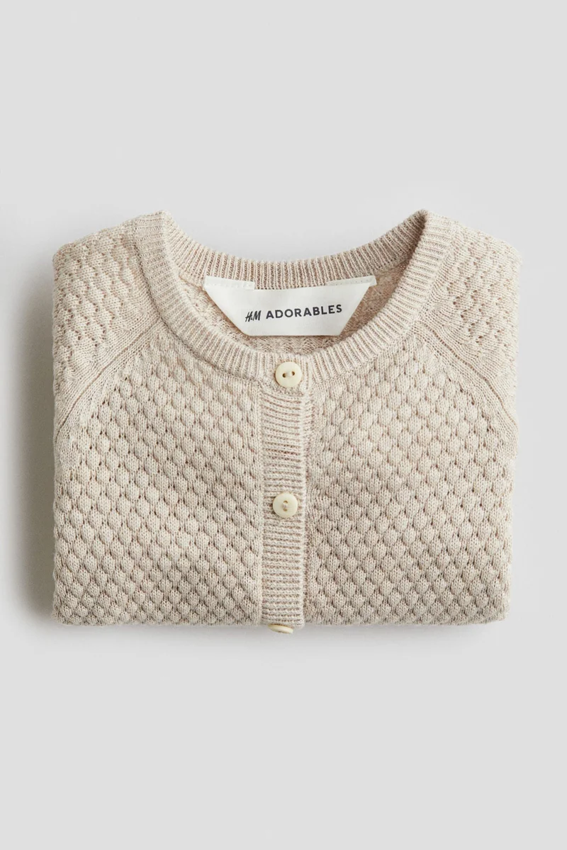 H&M Textured-knit romper suit