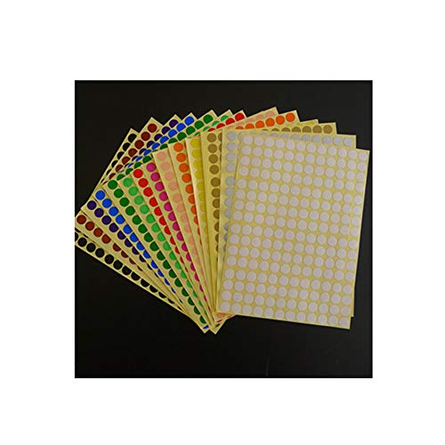 Lasenersm 14 Sheets (2688 Pcs) Essential Oil Bottle Cap Labels Stickers - Multi-Colored Round Stickers - 10mm Diameter - Waterproof & Oilproof - Printable & Handwritten - Assorted Colors - Image 2
